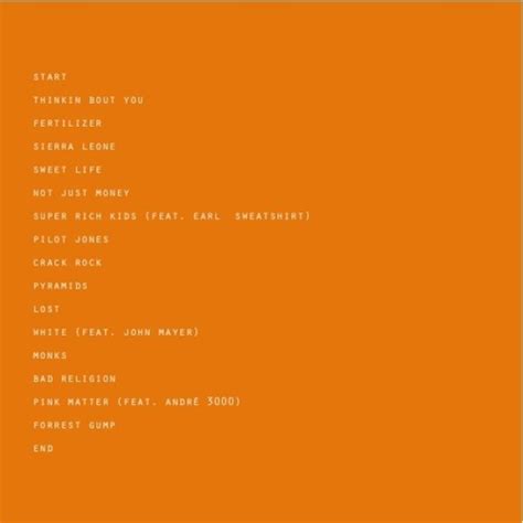 channel orange ocean songs.